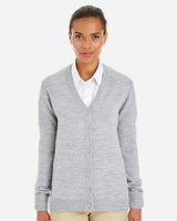Harriton Women's Pilbloc V-Neck Button Cardigan Sweater