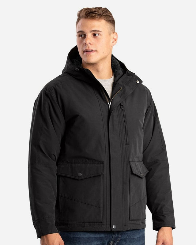 Berne Apparel Men's Highland Quilt-Lined Micro-Duck Hooded Jacket