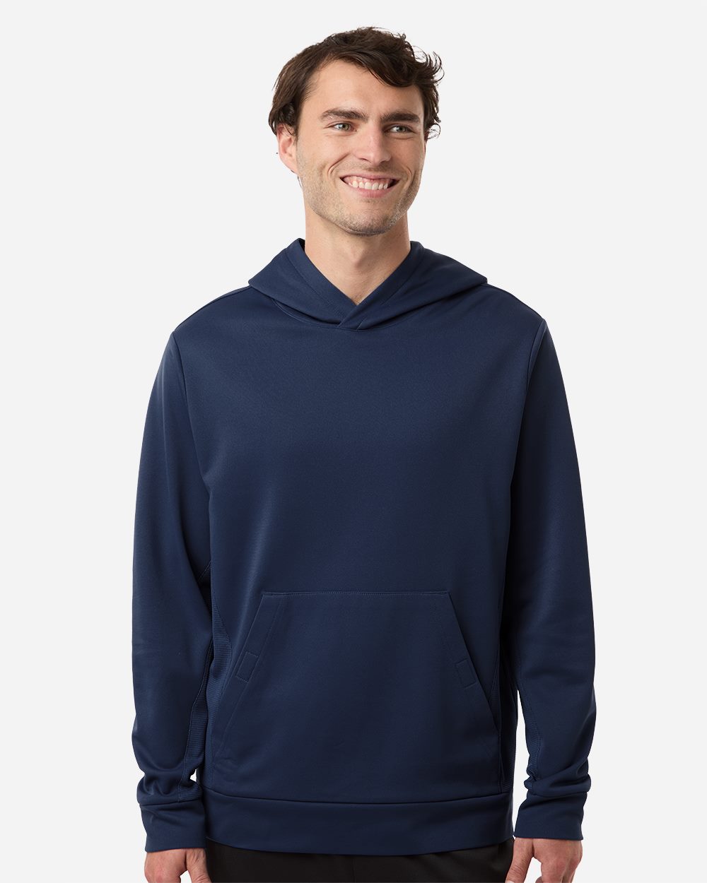 Team 365 Men's Squad Hooded Tech Fleece Pullover