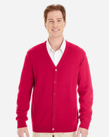 Harriton Men's Pilbloc V-Neck Button Cardigan Sweater