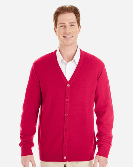 Harriton Men's Pilbloc V-Neck Button Cardigan Sweater