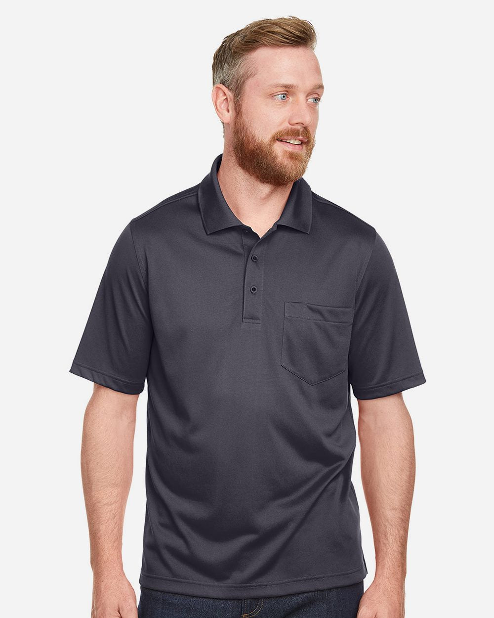 Harriton Men's Advantage Snag Protection Plus IL Pocket Polo