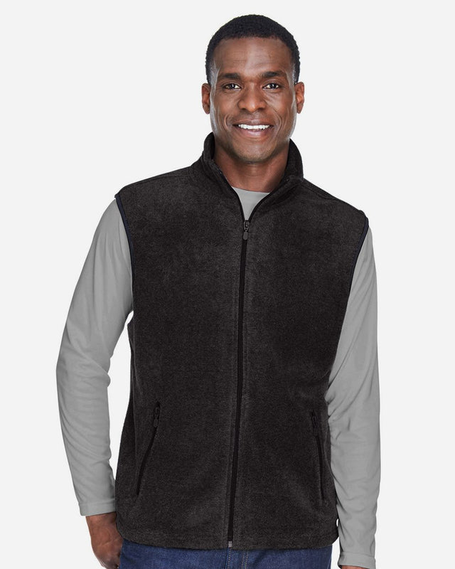 Harriton Men's Fleece Full-Zip Vest