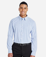 Devon & Jones Men's CrownLux Performance Micro Windowpane Woven Dress Shirt