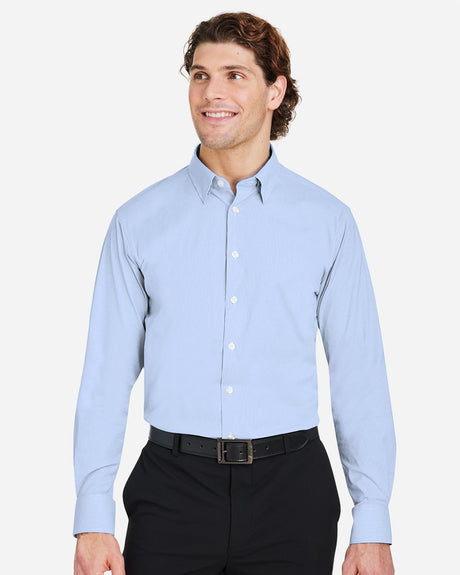 Devon & Jones Men's CrownLux Performance Microstripe Dress Shirt
