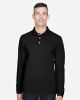 Harriton Men's Easy Blend Long Sleeve Polo