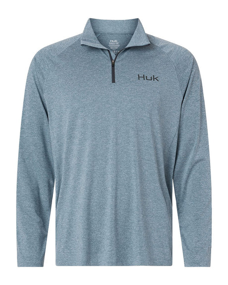 HUK Men's Airweight Heather Quarter-Zip Pullover