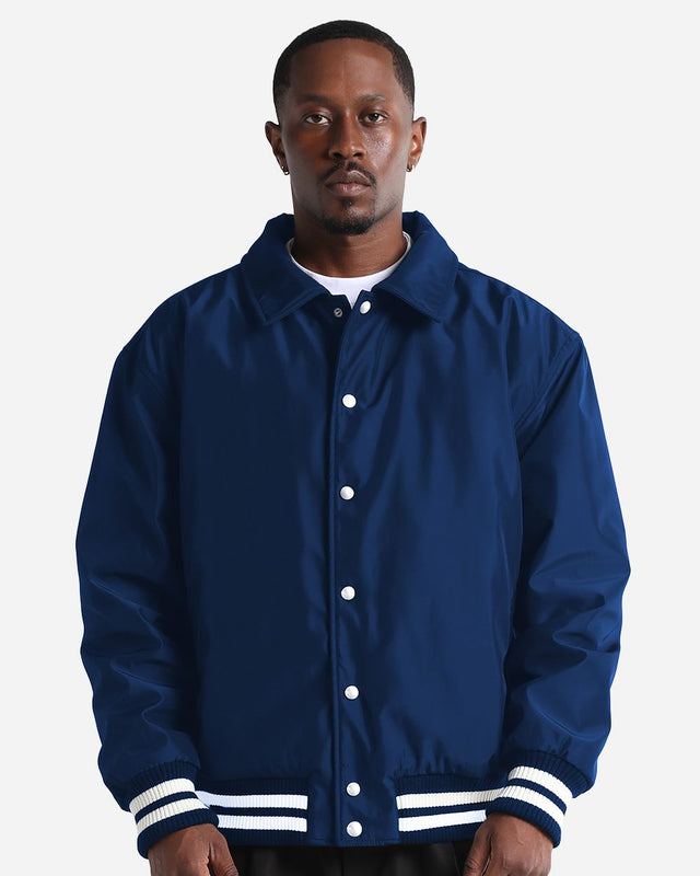 Shaka Wear Men's Collared Varsity Jacket