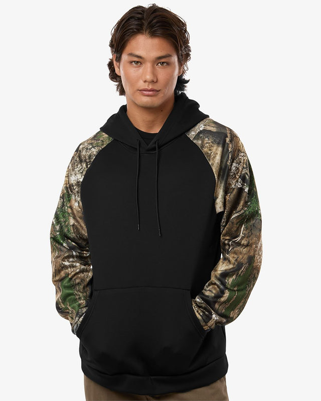 RealTree Men's Realtree Performance Colorblocked Hooded Sweatshirt