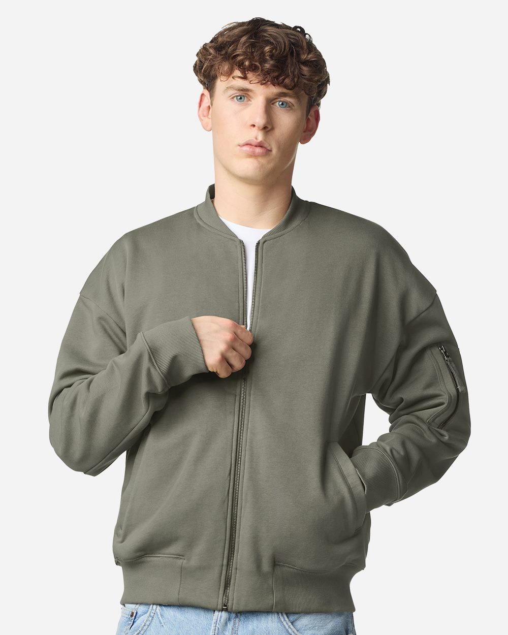 American Apparel Men's French Terry Bomber Jacket