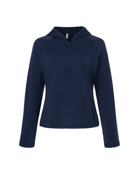 Team 365 Women's Qualify Quarter-Zip Hooded Pullover