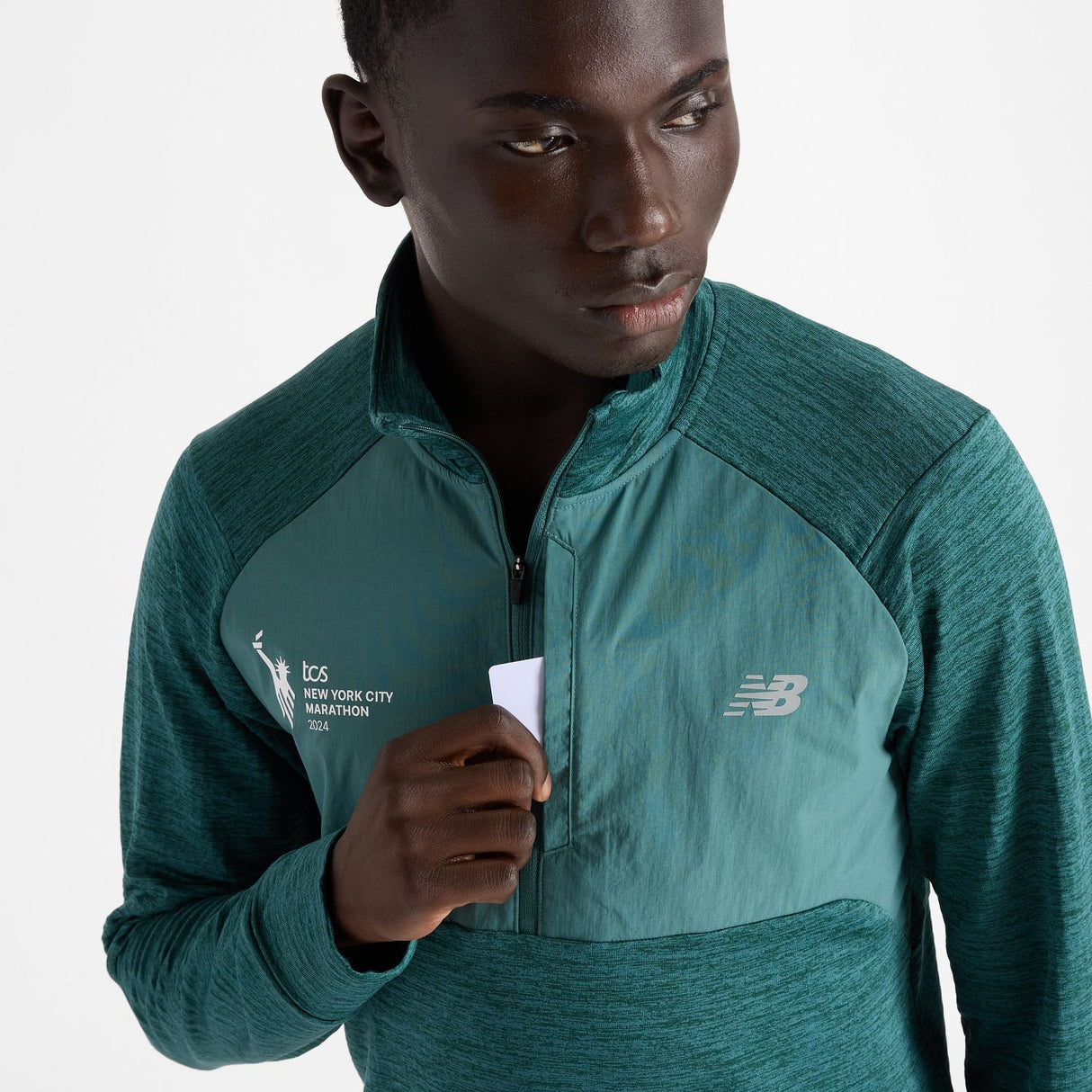 New Balance Men's NYC Marathon Athletics Heat Grid 1/2 Zip-6