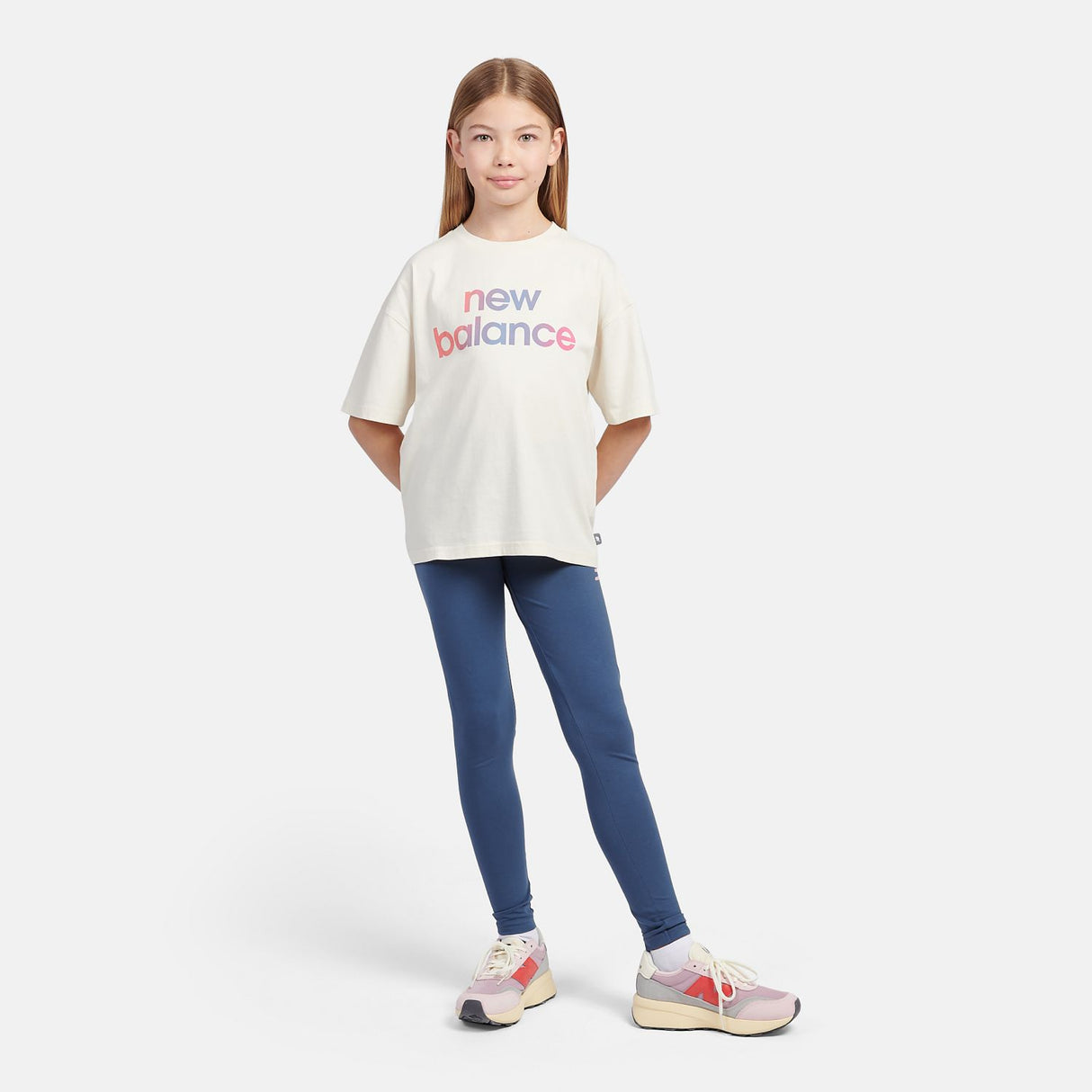 New Balance Girls' Gradient Graphic T-Shirt-5