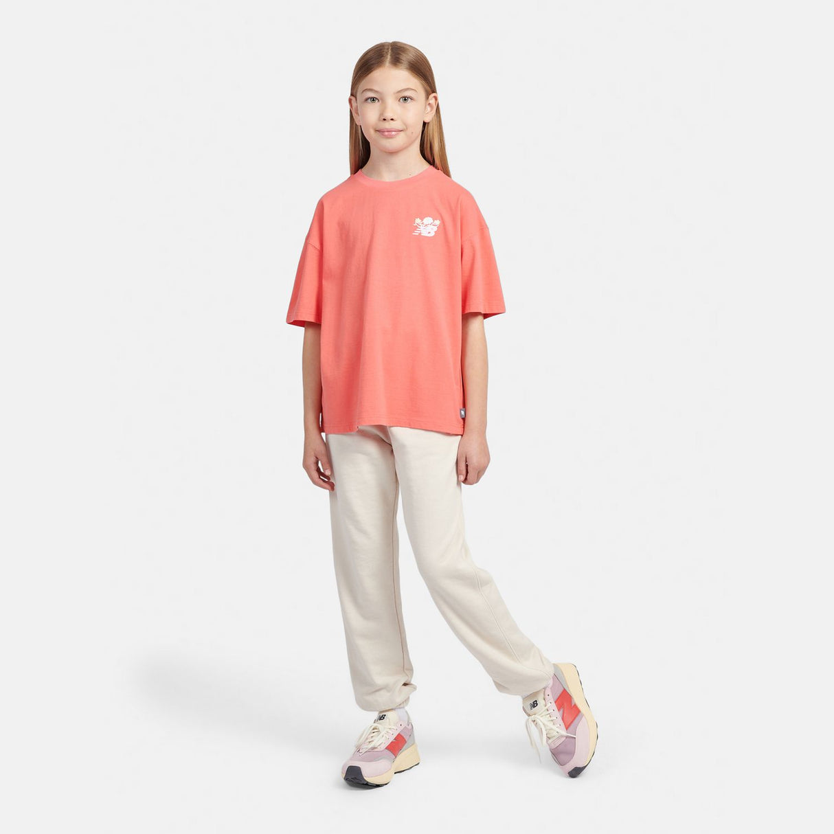 New Balance Girls' Floral Vines Back Graphic T-Shirt-5