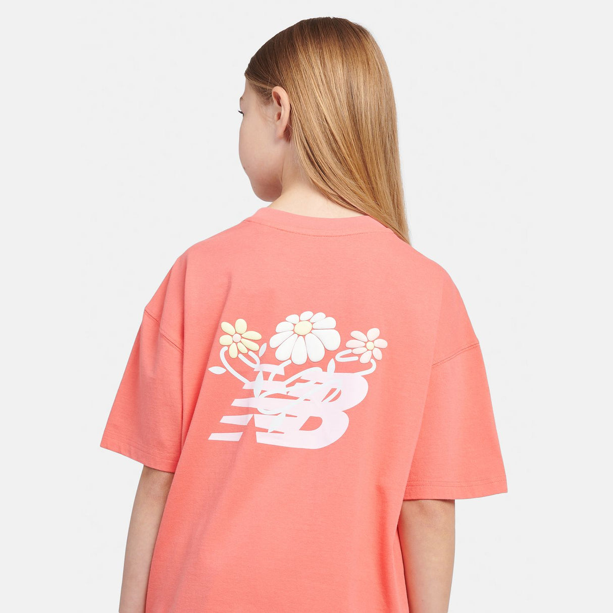 New Balance Girls' Floral Vines Back Graphic T-Shirt-9