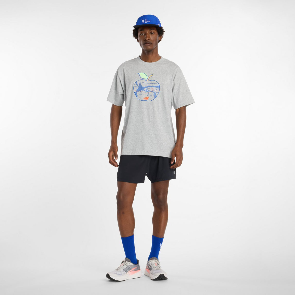 New Balance Men's NYC Marathon Graphic T-Shirt - Apple Map-1