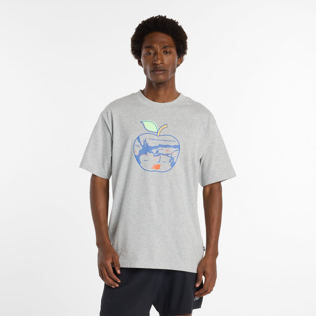 New Balance Men's NYC Marathon Graphic T-Shirt - Apple Map-2