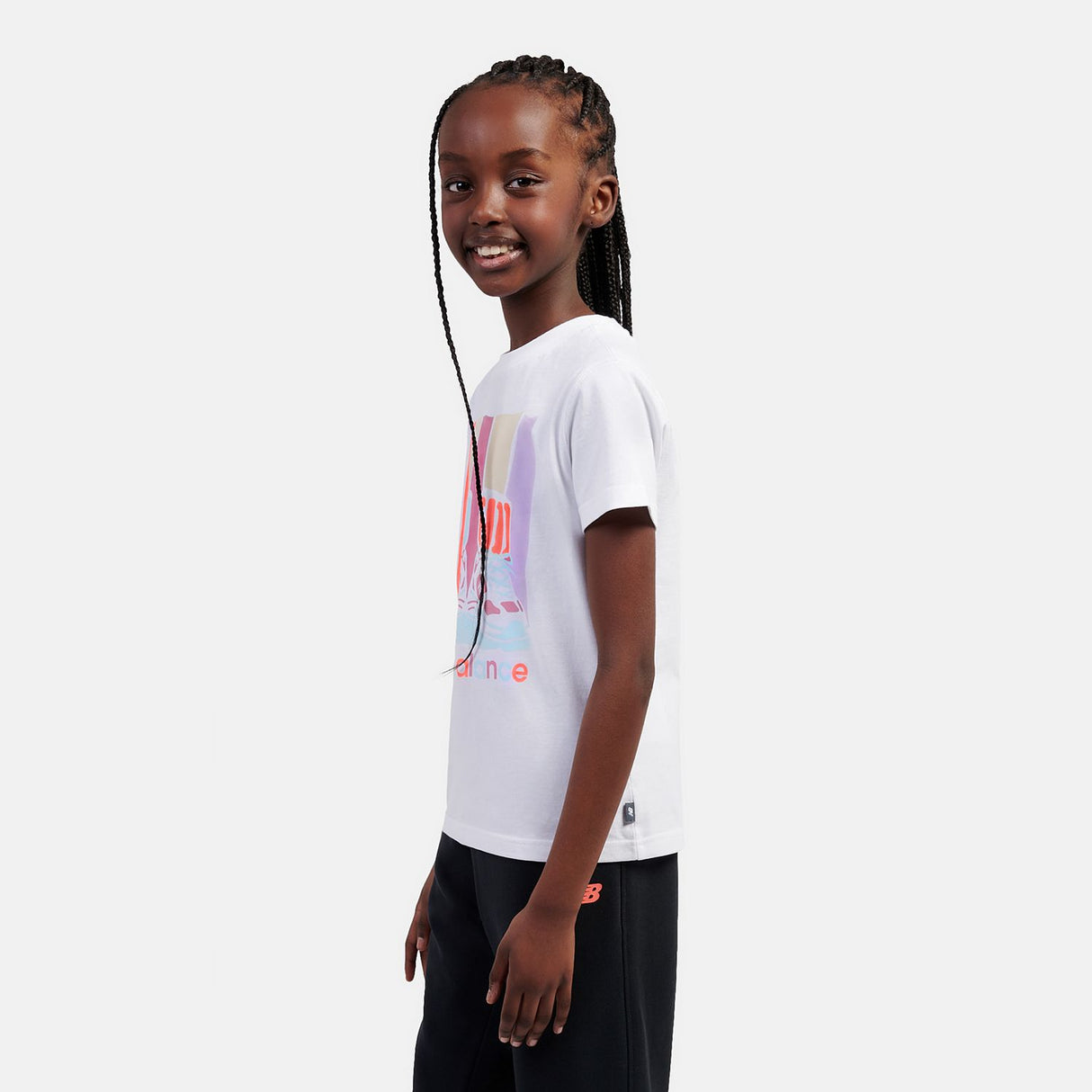 New Balance Girls' Colorblock Shoe Graphic T-Shirt-6