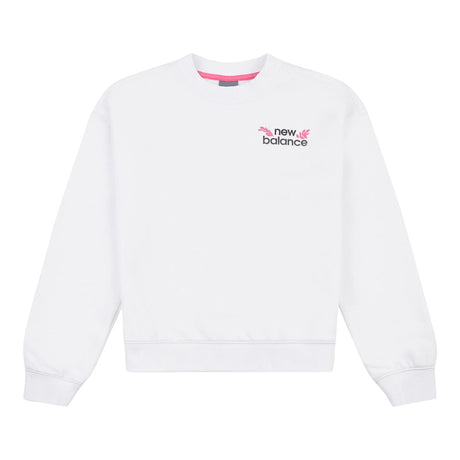 New Balance Girls' Floral Back Graphic Crew-1