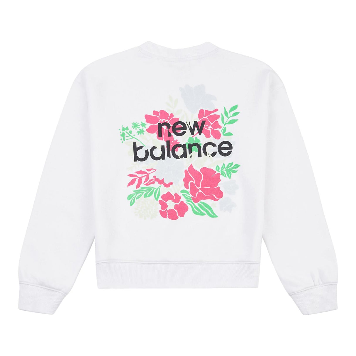 New Balance Girls' Floral Back Graphic Crew-2