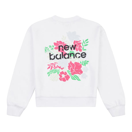 New Balance Girls' Floral Back Graphic Crew-2