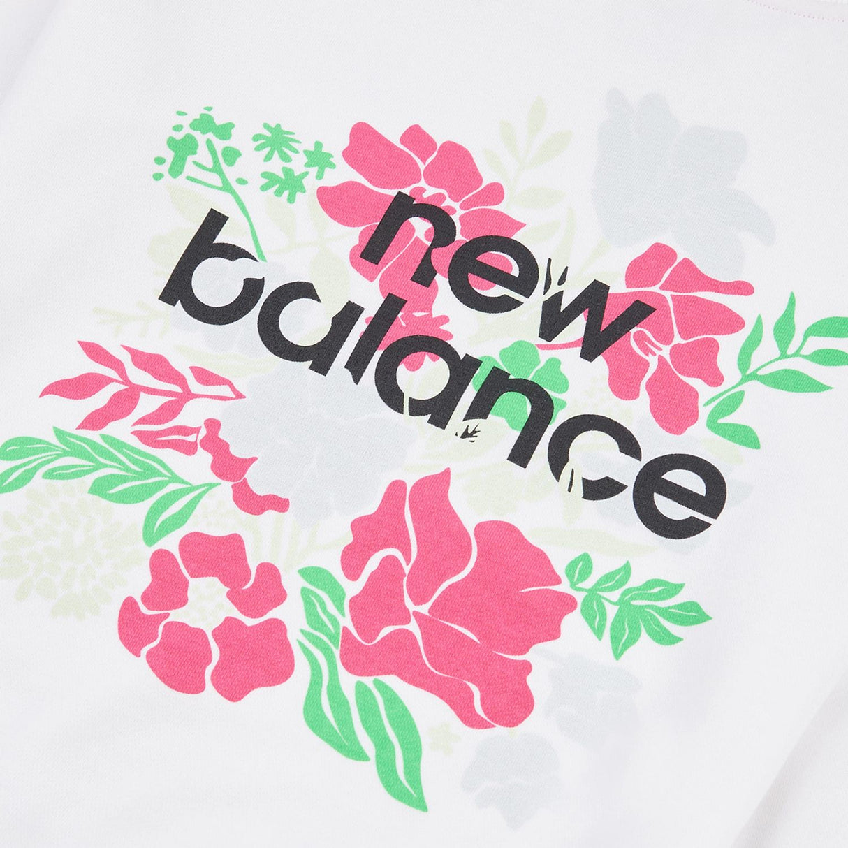New Balance Girls' Floral Back Graphic Crew-4