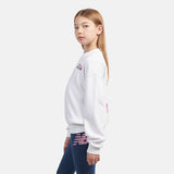 New Balance Girls' Floral Back Graphic Crew-7