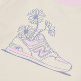 New Balance Girls' Floral Shoe Graphic Tee & Shorts Set-4