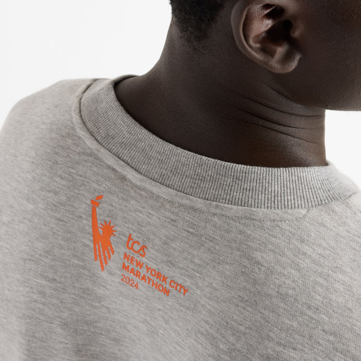 New Balance Men's NYC Marathon French Terry Graphic Crew-7