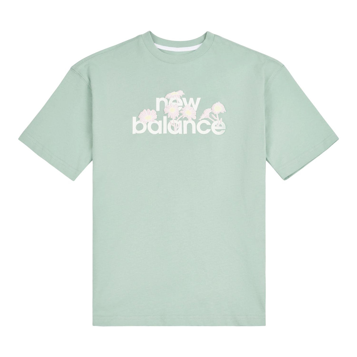 New Balance Girls' Flower Branded Logo T-Shirt-1
