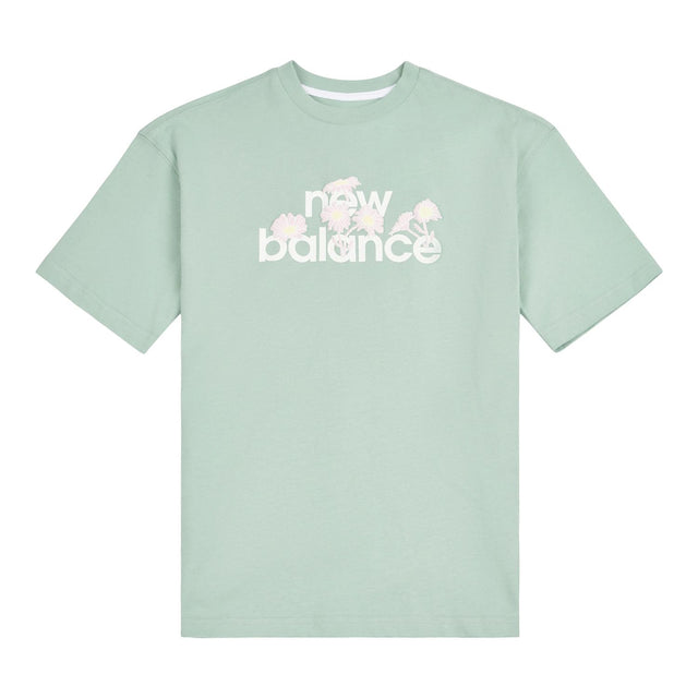 New Balance Girls' Flower Branded Logo T-Shirt-1