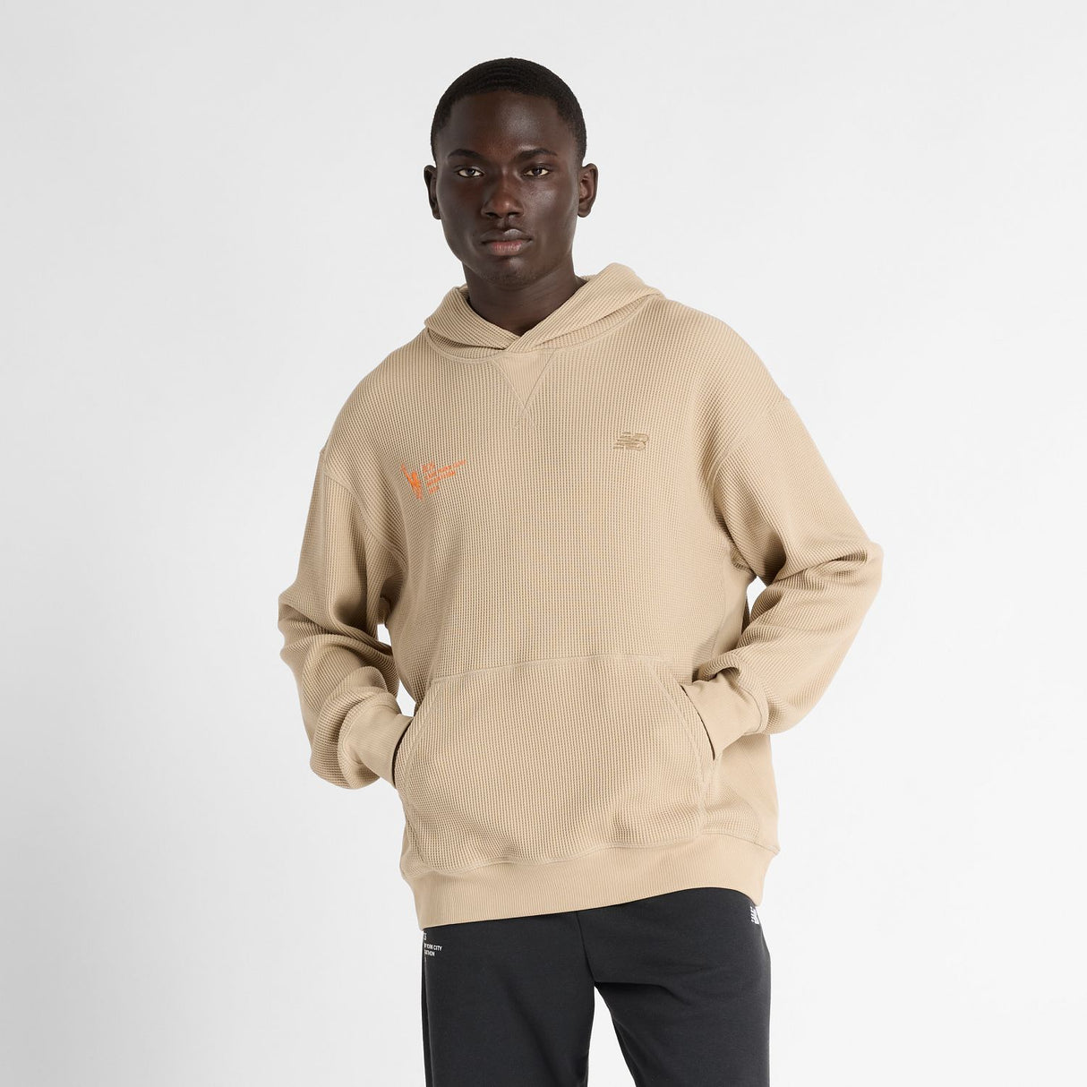 New Balance Men's NYC Marathon Waffle Knit Hoodie-3