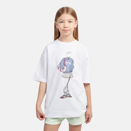 New Balance Girls' Tennis Girl Graphic T-Shirt-1