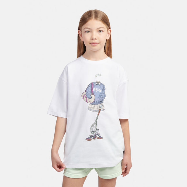 New Balance Girls' Tennis Girl Graphic T-Shirt-1