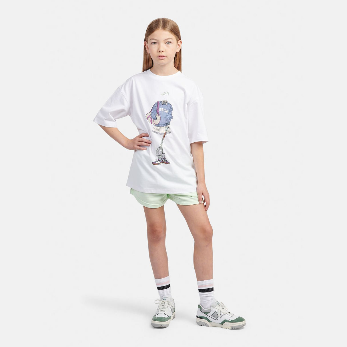 New Balance Girls' Tennis Girl Graphic T-Shirt-6