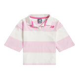New Balance Girls' Striped Rugby Polo-1
