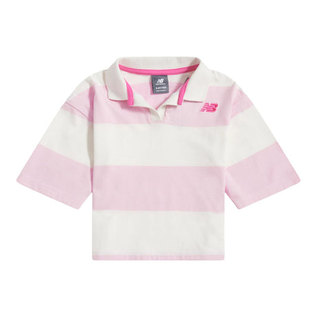 New Balance Girls' Striped Rugby Polo-1