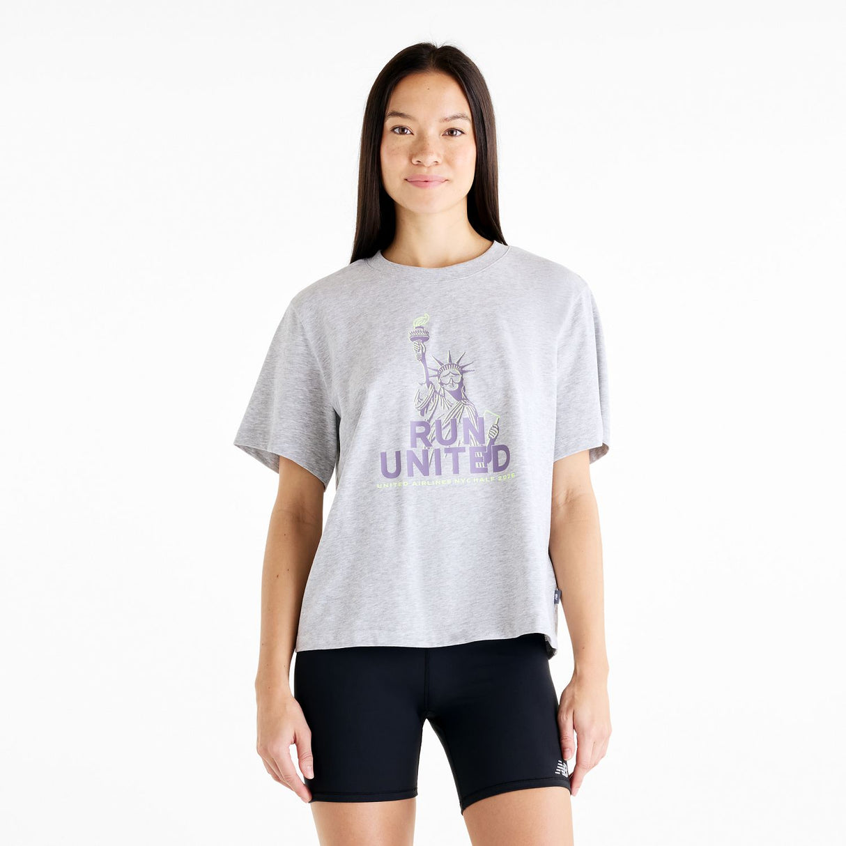 New Balance Women's United Airlines NYC Half Graphic T-Shirt - Liberty-1