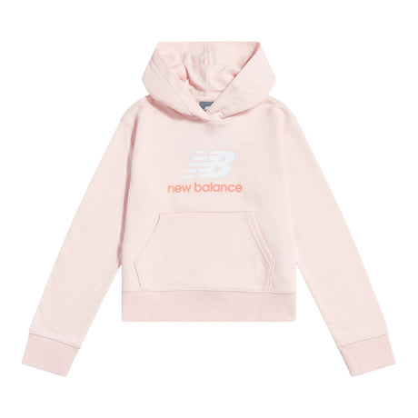 New Balance Girls' French Terry Stacked Logo Hoodie-1