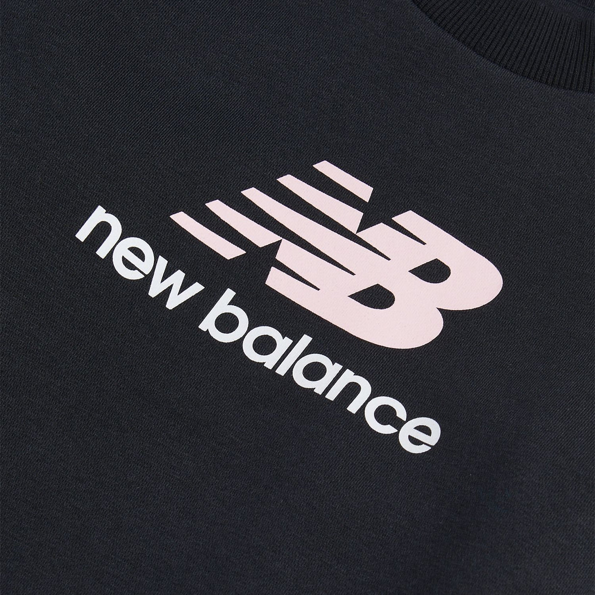 New Balance Girls' BB Stacked Logo Crew-3