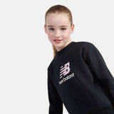 New Balance Girls' BB Stacked Logo Crew-8