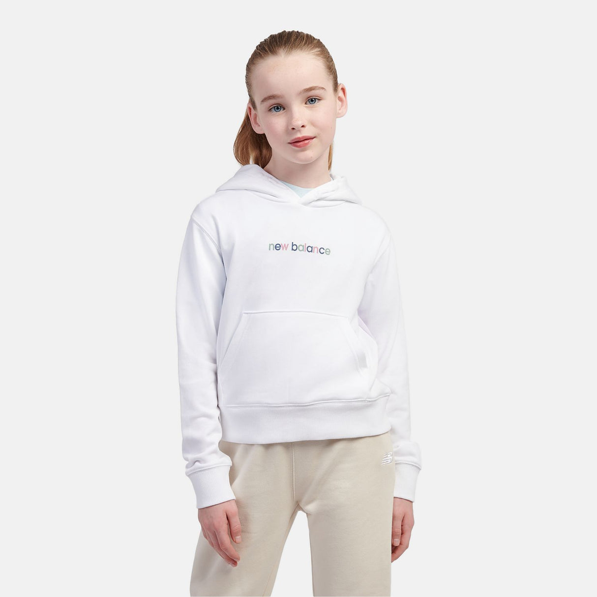 New Balance Girls' Colorblock Shoe Graphic Hoodie-6