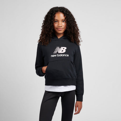 New Balance Girls' BB Stacked Logo Hoodie-5