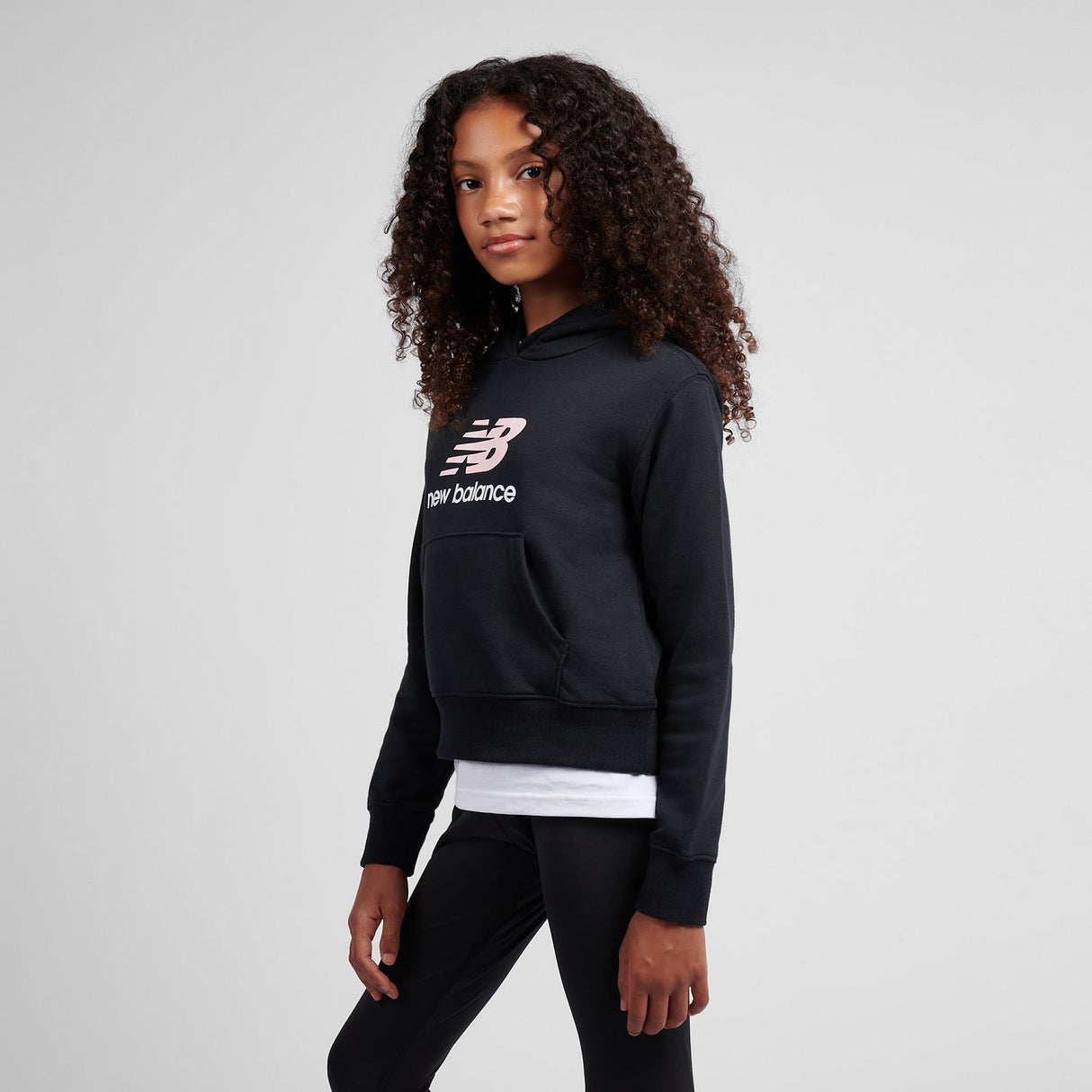 New Balance Girls' BB Stacked Logo Hoodie-6