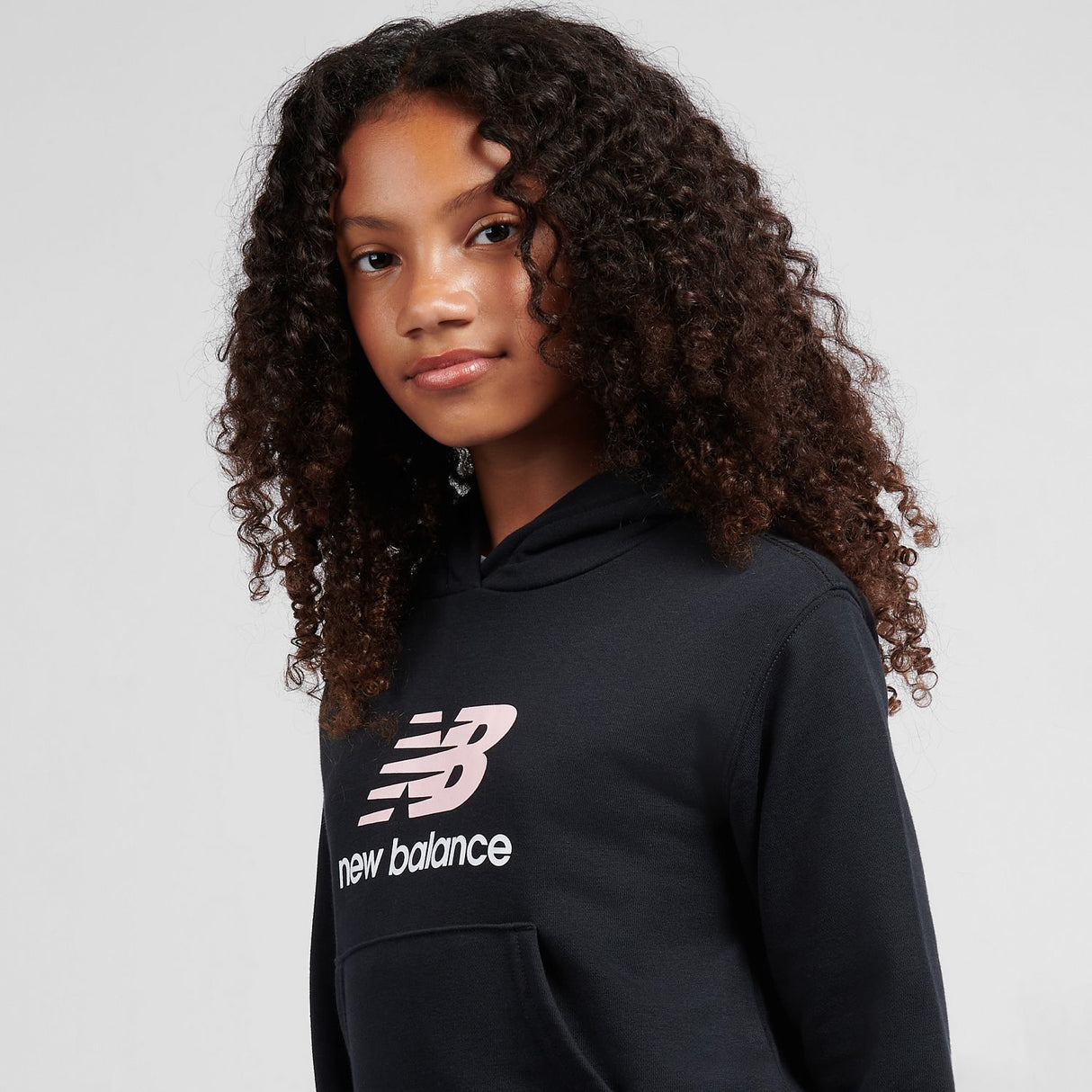 New Balance Girls' BB Stacked Logo Hoodie-8