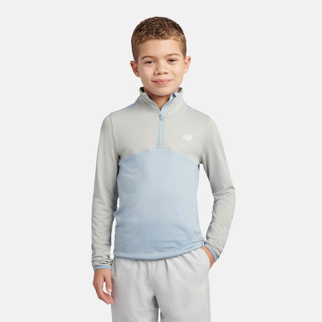 New Balance Boys' Contrast Panel Quarter Zip-5