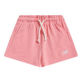 New Balance Girls' French Terry Small Logo Shorts-1
