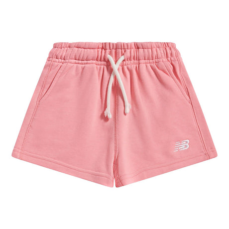 New Balance Girls' French Terry Small Logo Shorts-1
