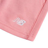 New Balance Girls' French Terry Small Logo Shorts-3