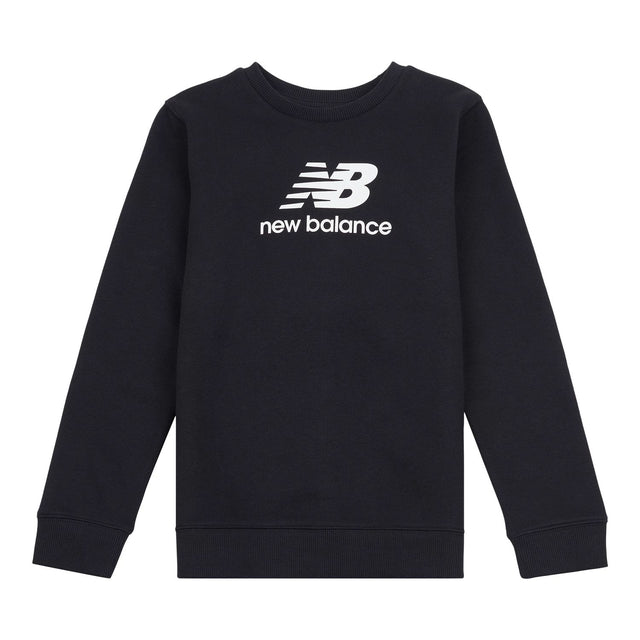 New Balance Boys' Brush Back Stacked Logo Crew-1